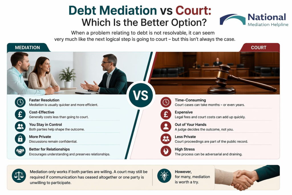 Debt Mediation vs Court: Which Is the Better Option Wigan