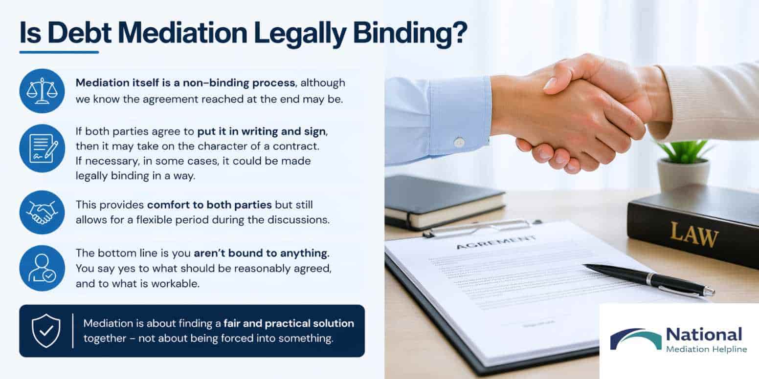 Is Debt Mediation Legally Binding Wigan